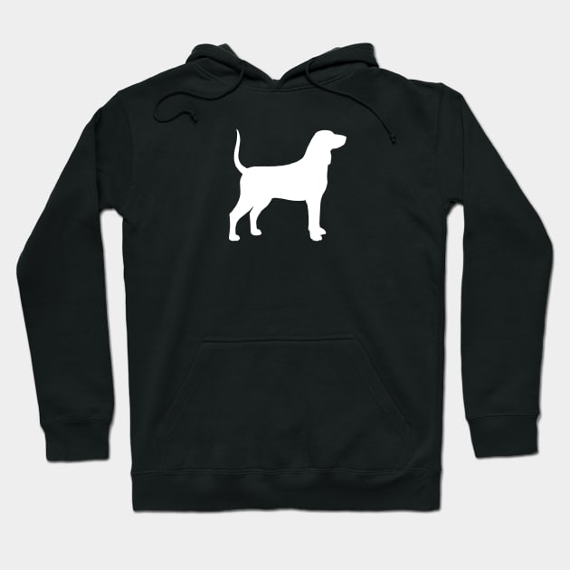 Bluetick Coonhound Silhouette Hoodie by Coffee Squirrel